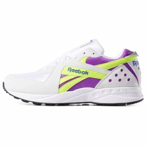 Reebok Pyro Turnschuhe Damen - Weiß/Lila/Gelb - DE 672-NAX